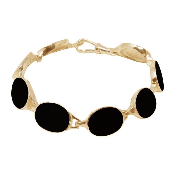 Yellow Gold Whitby Jet Bracelet