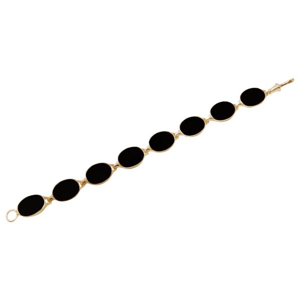 Yellow Gold Whitby Jet Bracelet