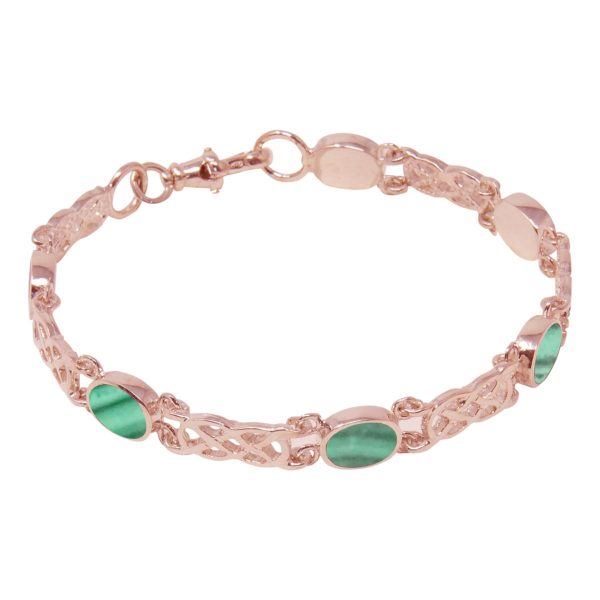 Rose Gold Malachite Bracelet