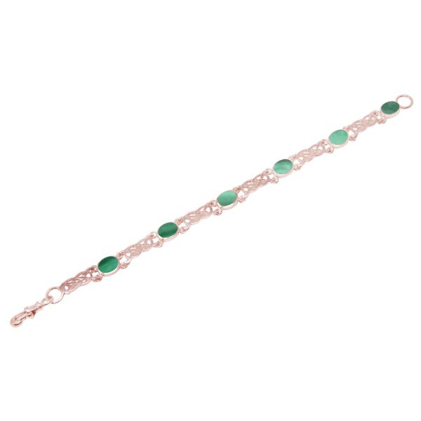 Rose Gold Malachite Bracelet