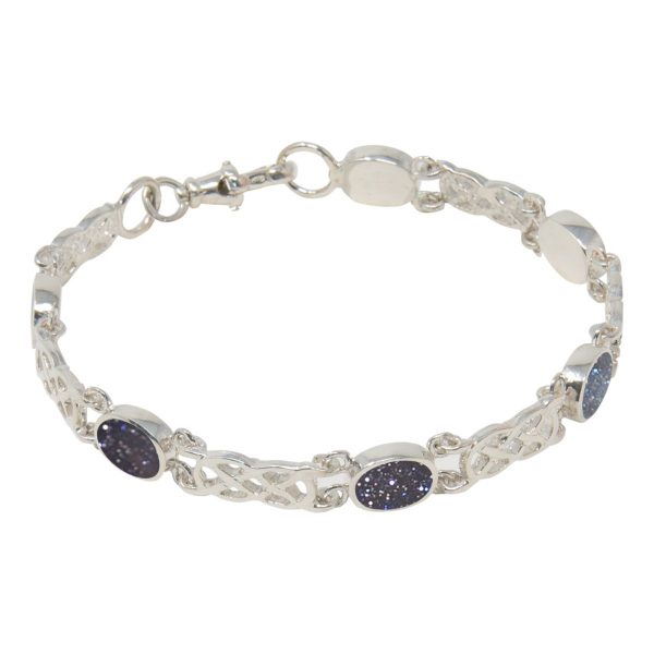 Silver Blue Goldstone Bracelet