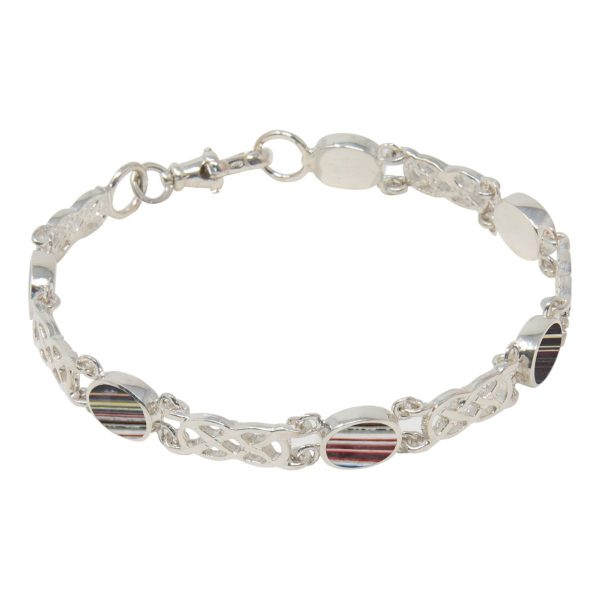 Silver Fordite Bracelet