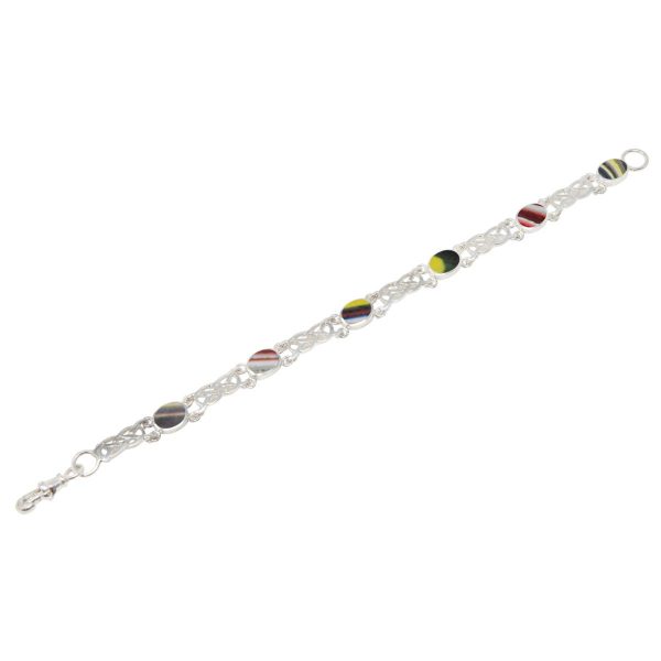 Silver Fordite Bracelet