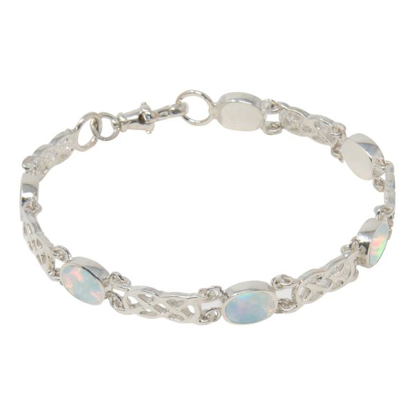 Silver Opalite Sun Ice Bracelet