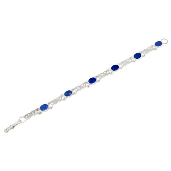 White Gold Lapis Bracelet