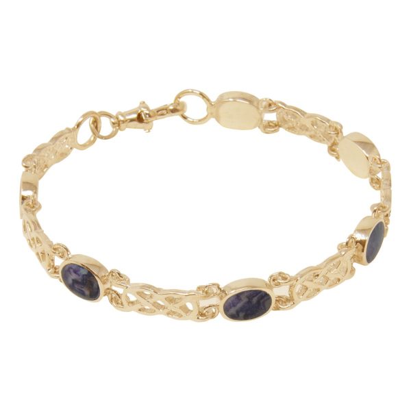 Yellow Gold Blue John Bracelet