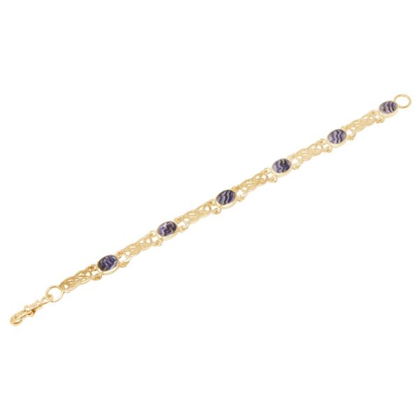 Yellow Gold Blue John Bracelet