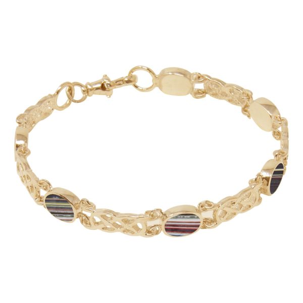 Yellow Gold Fordite Bracelet