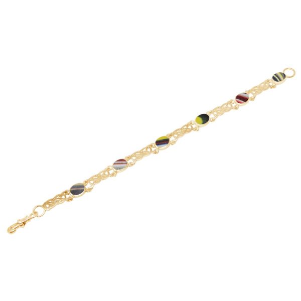 Yellow Gold Fordite Bracelet