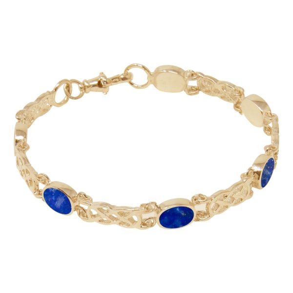 Yellow Gold Lapis Bracelet