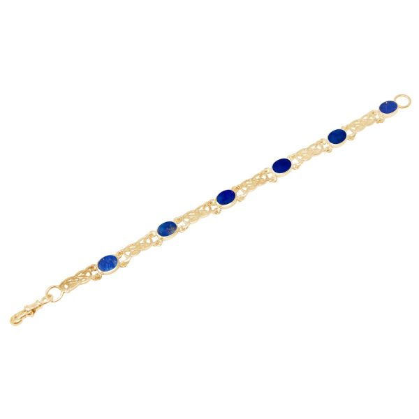 Yellow Gold Lapis Bracelet