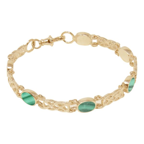 Yellow Gold Malachite Bracelet