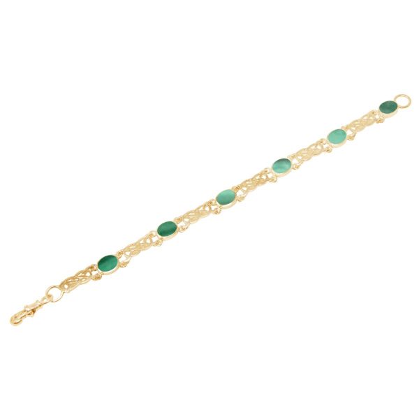 Yellow Gold Malachite Bracelet