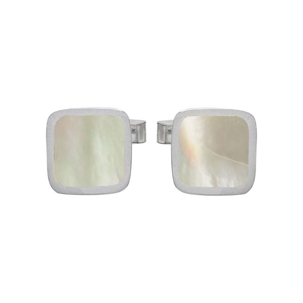 Silver Mother of Pearl Square Cufflinks