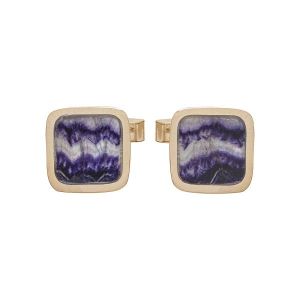 Yellow Gold Blue John Square Cufflinks