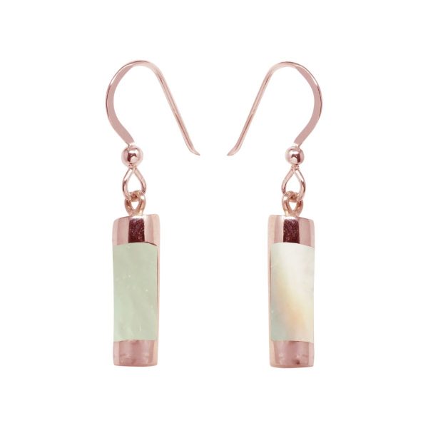 Rose Gold Mother of Pearl Drop Earrings