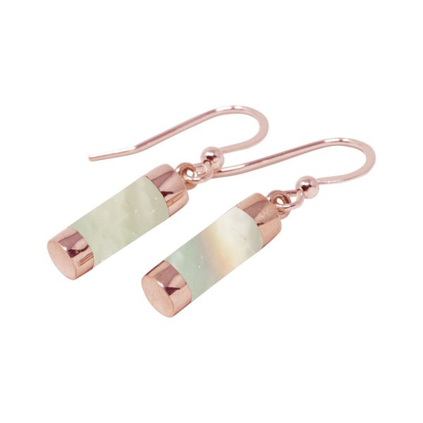 Rose Gold Mother of Pearl Drop Earrings