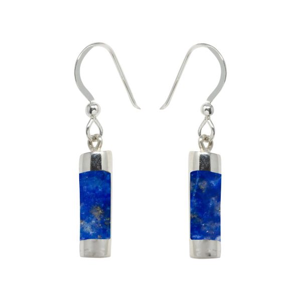 Silver Lapis Drop Earrings