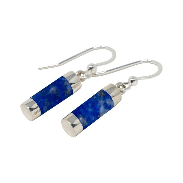 Silver Lapis Drop Earrings