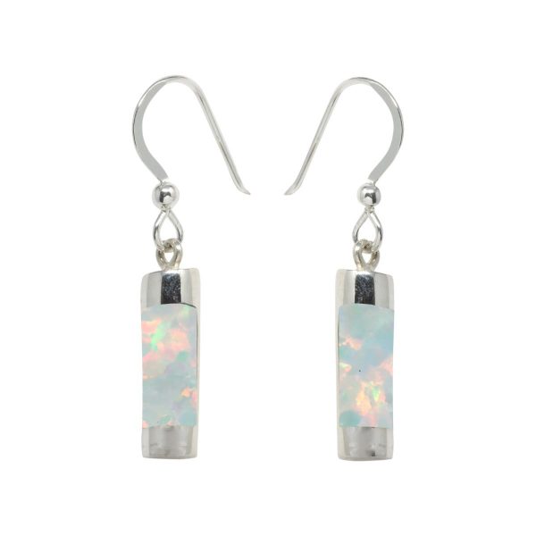 Silver Opalite Sun Ice Drop Earrings