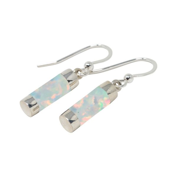 Silver Opalite Sun Ice Drop Earrings