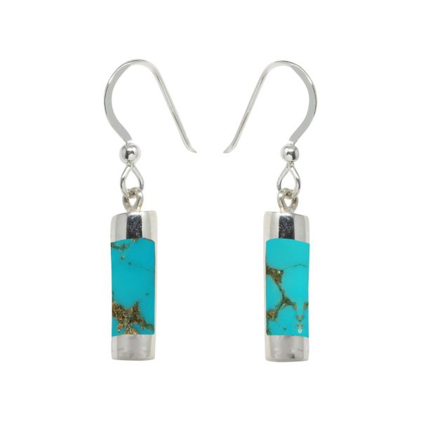 Silver Turquoise Drop Earrings