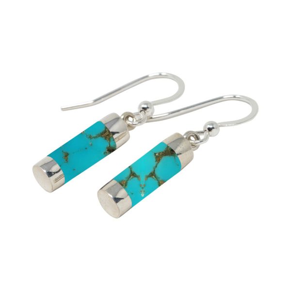 Silver Turquoise Drop Earrings