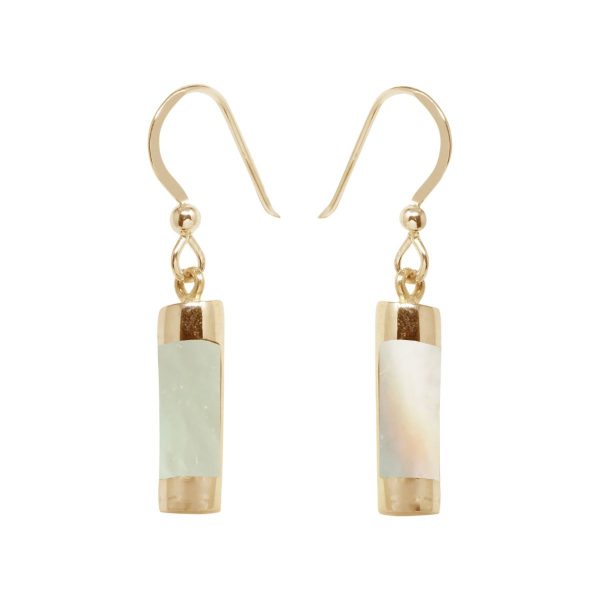 Gold Mother of Pearl Drop Earrings