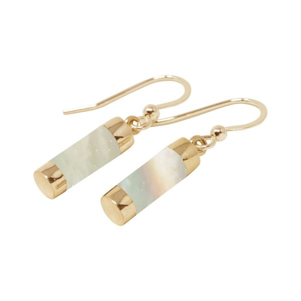 Gold Mother of Pearl Drop Earrings