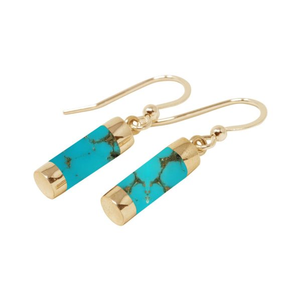 Gold Turquoise Drop Earrings