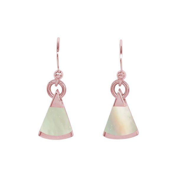 Rose Gold Mother of Pearl Drop Earrings