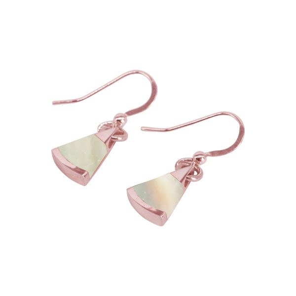 Rose Gold Mother of Pearl Drop Earrings