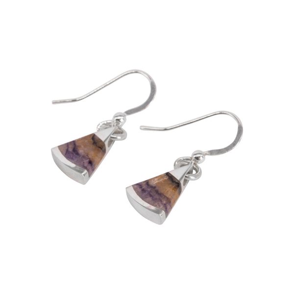 Silver Blue John Drop Earrings