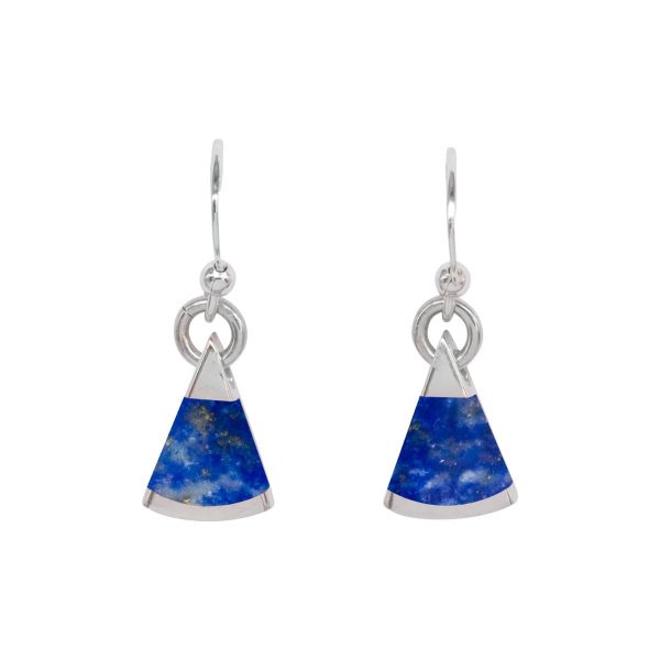 Silver Lapis Drop Earrings