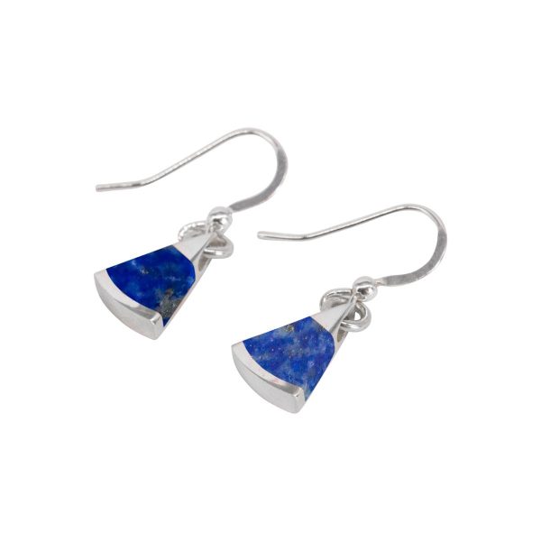 Silver Lapis Drop Earrings