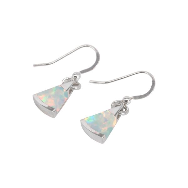 Silver Opalite Sun Ice Drop Earrings