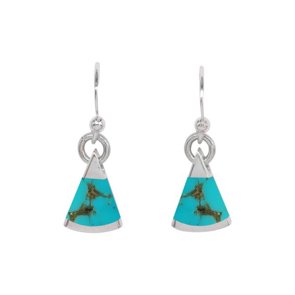 Silver Turquoise Drop Earrings