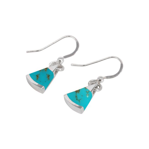 Silver Turquoise Drop Earrings