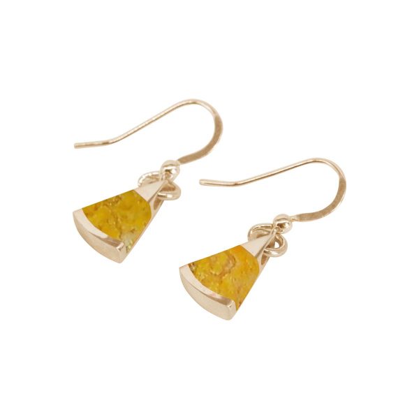 Gold Bumblebee Jasper Drop Earrings