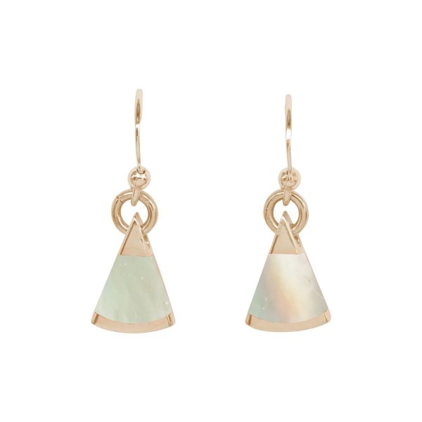 Gold Mother of Pearl Drop Earrings