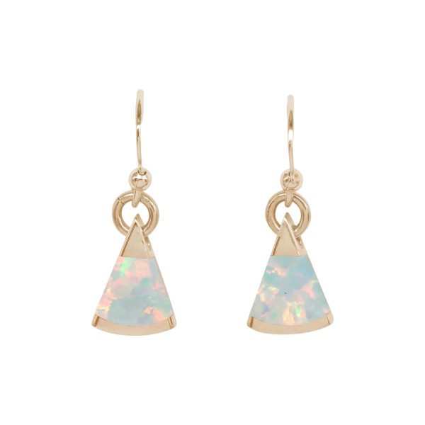 Gold Opalite Sun Ice Drop Earrings