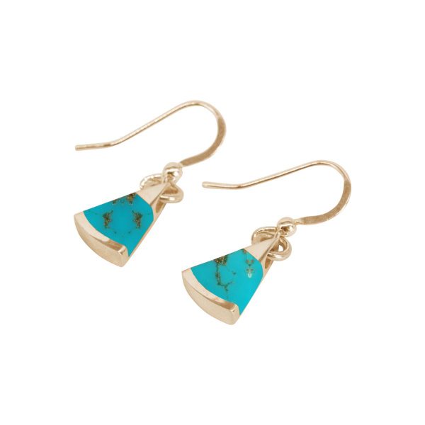 Gold Turquoise Drop Earrings