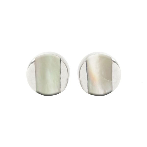 Silver Mother of Pearl Stud Earrings