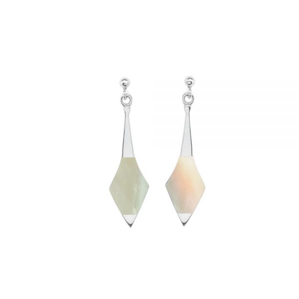 Silver Mother of Pearl Drop Earrings