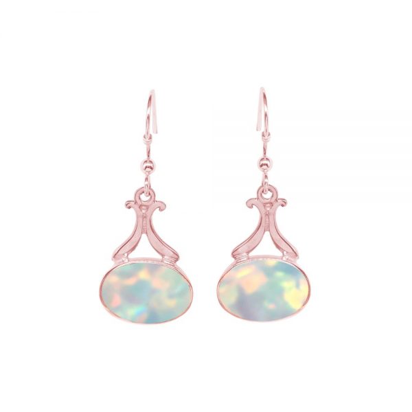 Rose Gold Opalite Sun Ice Drop Earrings