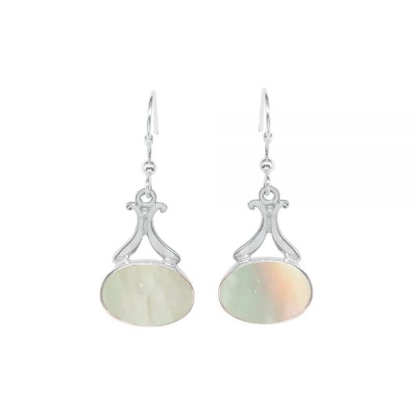 Silver Mother of Pearl Drop Earrings