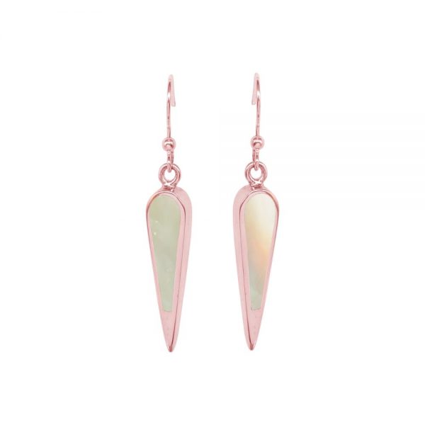 Rose Gold Mother of Pearl Drop Earrings