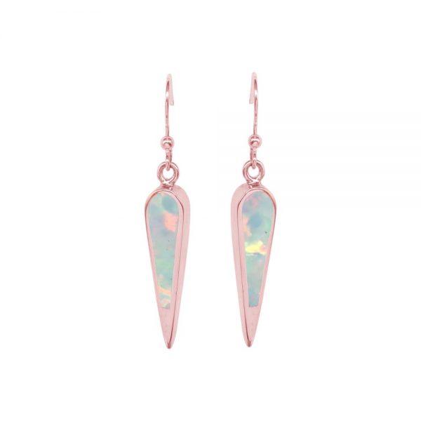 Rose Gold Opalite Sun Ice Drop Earrings