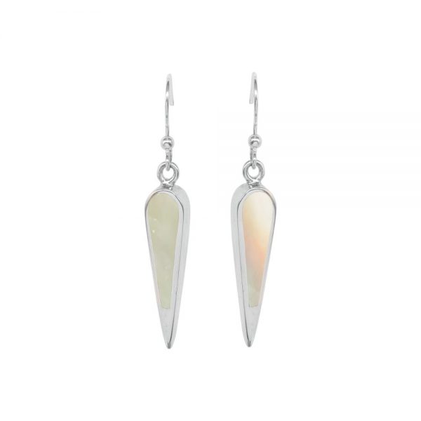 Silver Mother of Pearl Drop Earrings