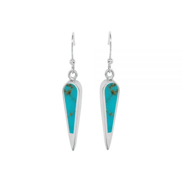 Silver Turquoise Drop Earrings